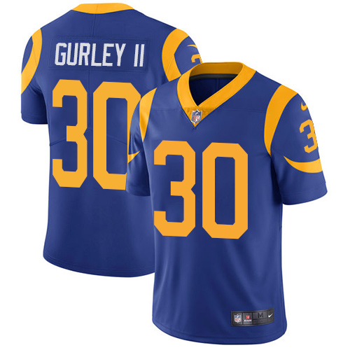 2019 Men Los Angeles Rams #30 Gurley II blue Nike Vapor Untouchable Limited NFL Jersey